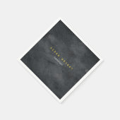 魅力的なグレー金ゴールドカラーモダンミニマリスト スタンダードカクテルナプキン (角)