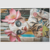 魅力的なゴシックガーゴイルフローラクラウンデコパージュ 薄葉紙 (正面)