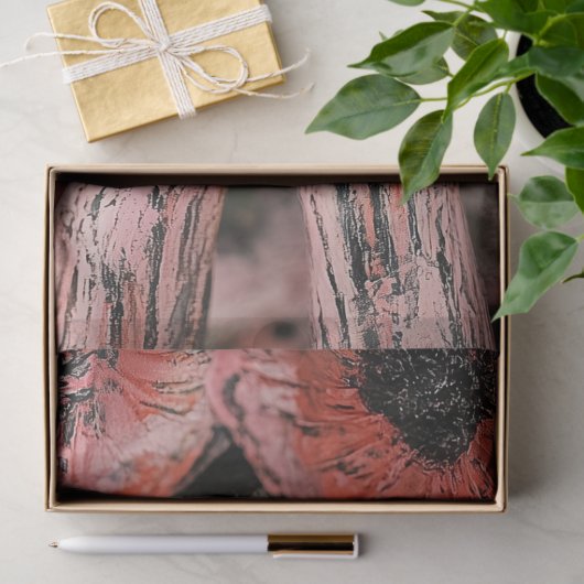 魅力的なゴシック様式のピンクのフローラガーゴイルのデコページ 薄葉紙 (ギフト)