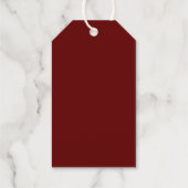 魅力的なサンタクロースのクリスマスフォイルドギフトラベル ギフトタグ (裏面)