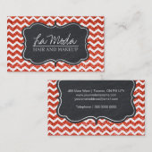 魅力的なシェブロンのグリッターの名刺 名刺 (正面/裏面)