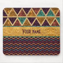 魅力的なシェブロンの三角形のフェイクな金ゴールドホイルのグリッター