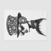 魅力的なシックSteampunk女性AC7デコページ 薄葉紙 (正面)