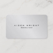 魅力的なシルバーグレイスタイリッシュミニマモダンリスト 名刺 (正面)