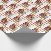 魅力的なジンジャーブレッドの女のおもしろいクリスマス ラッピングペーパー (角)