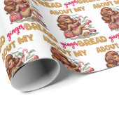 魅力的なジンジャーブレッドの女のおもしろいクリスマス ラッピングペーパー (ロールコーナー)