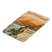 魅力的なスイスのランドスケープジュラsimplon鉄道 マグネット (左側)