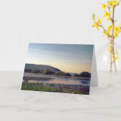 魅力的なスコットランド -- スコットランド湖の眺め カード (黄色い花)