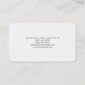 魅力的なスタイリッシュシンプルホワイトミニマリスト 名刺 (裏面)
