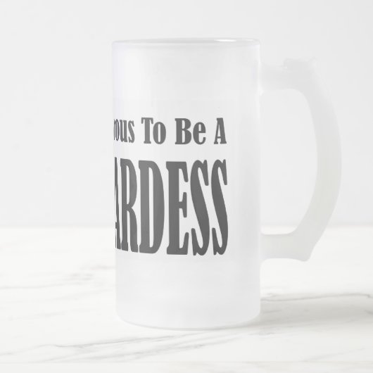 魅力的なスチュワーデス フロストグラスビールジョッキ (右)