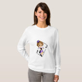 「魅力的なスペードの女王長袖 Tシャツ (正面フル)