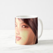 魅力的なスマイル コーヒーマグカップ (正面右)