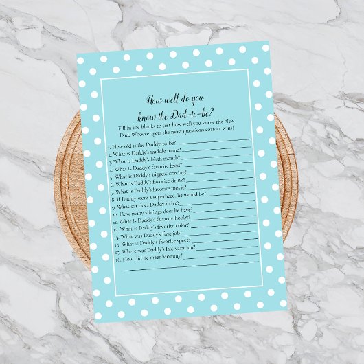 魅力的なターコイズリボン 誰がパパのことを一番知っている？ ゲーム 招待状