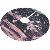 魅力的なダークグレーピンクのスポットライト ブラッシュドポリエステルツリースカート (アングル)