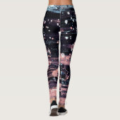 魅力的なダークグレーピンクのスポットライト レギンス (裏面)