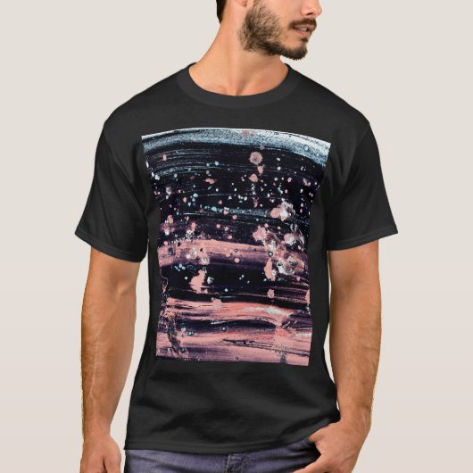 魅力的なダークグレーピンクのスポットライト Tシャツ (正面)