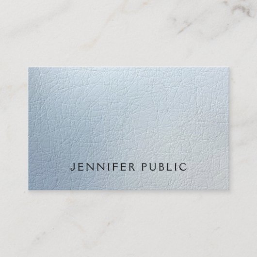 魅力的なテクスチャールックラムプレーンモダンラグジュアリー 名刺 (正面)