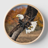 魅力的なデザイナーイーグルの壁時計。 壁時計 (正面)