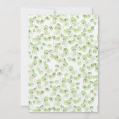 魅力的なデザインのベビーシャワー招待状。 招待状 (裏面)