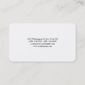 魅力的なトレンディースタイリッシュミニマモダンリスト 名刺 (裏面)