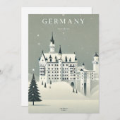 魅力的なドイツのクリスマス シーズンカード (正面/裏面)