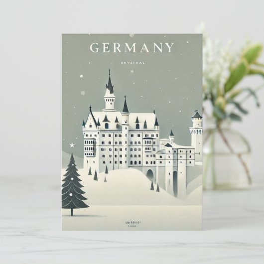 魅力的なドイツのクリスマス シーズンカード (スタンド正面)