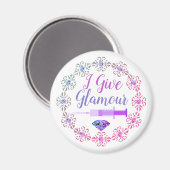 魅力的なナースは可愛いおもしろいメディカルパープル マグネット (正面/裏面)