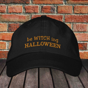 魅力的なハロウィン刺繍トラッカー帽子 刺繍入りキャップ