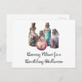 魅力的なハロウィーンのための醸造ポーション シーズンポストカード (正面/裏面)