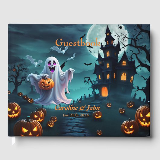 魅力的なハロウィーンデザインが伝わる。 ゲストブック (正面)