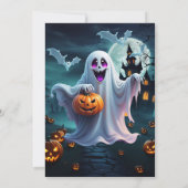 魅力的なハロウィーンデザインが伝わる。 招待状 (裏面)