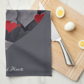 魅力的なハート キッチンタオル (四つ折り)