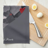 魅力的なハート キッチンタオル (四つ折り)
