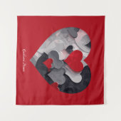 魅力的なハート タペストリー (正面(横))