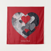 魅力的なハート タペストリー (正面)