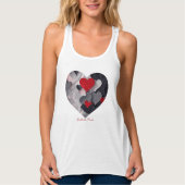 魅力的なハート タンクトップ (正面)