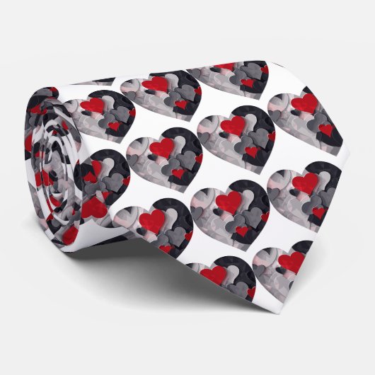 魅力的なハート ネクタイ (ロール)
