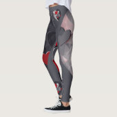 魅力的なハート レギンス (左)