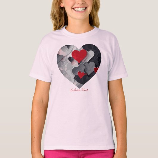 魅力的なハート Tシャツ (正面)