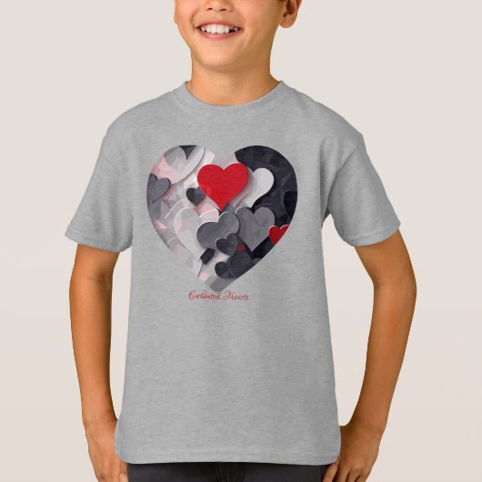 魅力的なハート Tシャツ (正面)