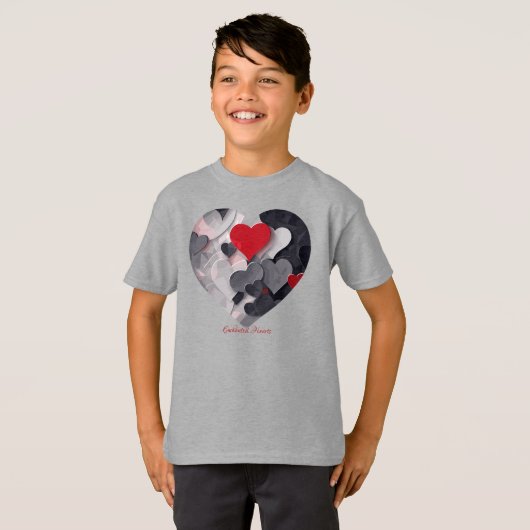 魅力的なハート Tシャツ (正面フル)