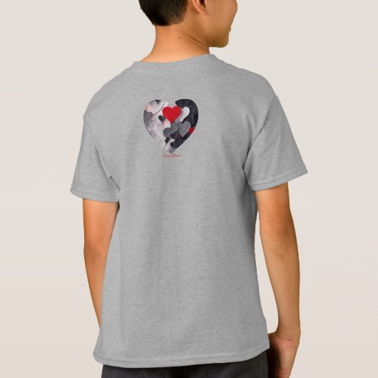 魅力的なハート Tシャツ (裏面)