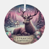 魅力的なバックオーナメントのクリスマスのパーソナライズ ガラスオーナメント (裏面)