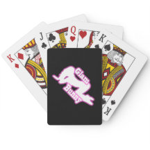 魅力的なバニーの除行のロゴのトランプ