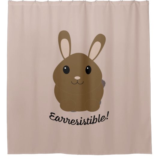 魅力的なバニー シャワーカーテン (正面)