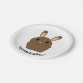 魅力的なバニー ペーパープレート (アングル)