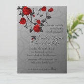 魅力的なバラ結婚Virtual 招待状 (スタンド正面)