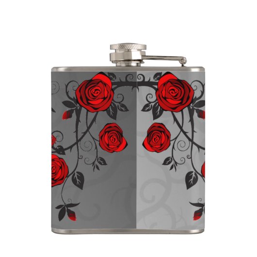 魅力的なバラ フラスク (裏面)