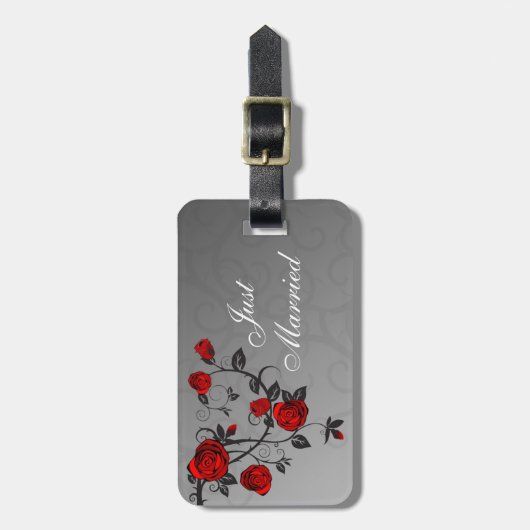 魅力的なバラ ラゲッジタグ (正面縦)