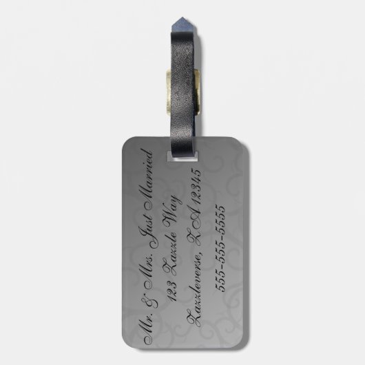 魅力的なバラ ラゲッジタグ (裏面縦)